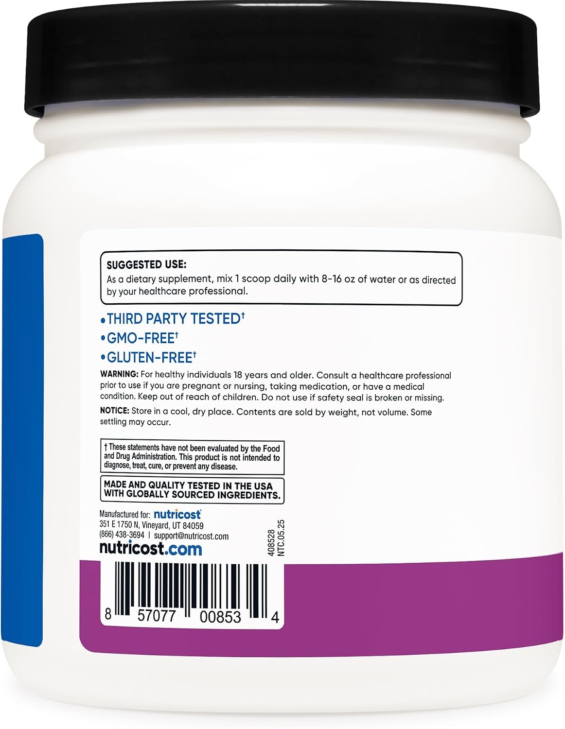 image:imageNutricost BCAA Powder Strawberry Kiwi 90 Servings Optimal 211 RatioGrape