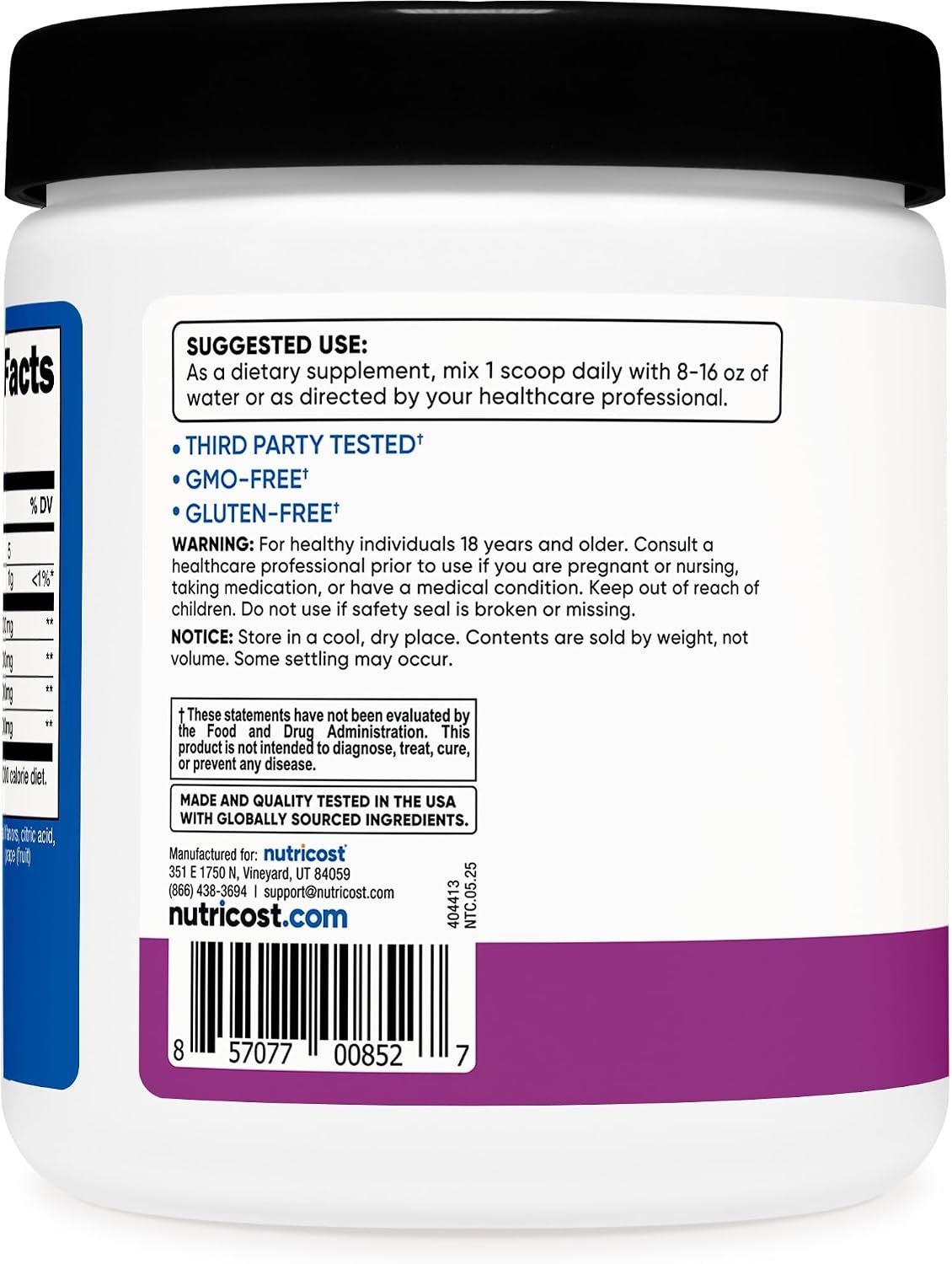 image:imageNutricost BCAA Powder Strawberry Kiwi 90 Servings Optimal 211 RatioGrape
