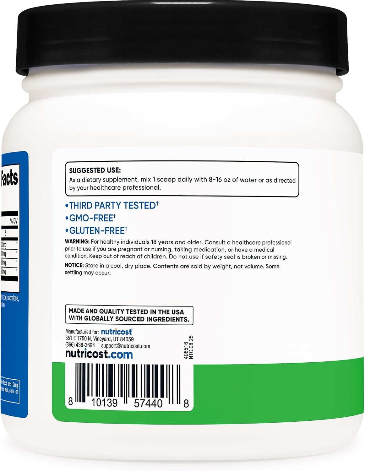 image:imageNutricost BCAA Powder Strawberry Kiwi 90 Servings Optimal 211 RatioGreen Apple