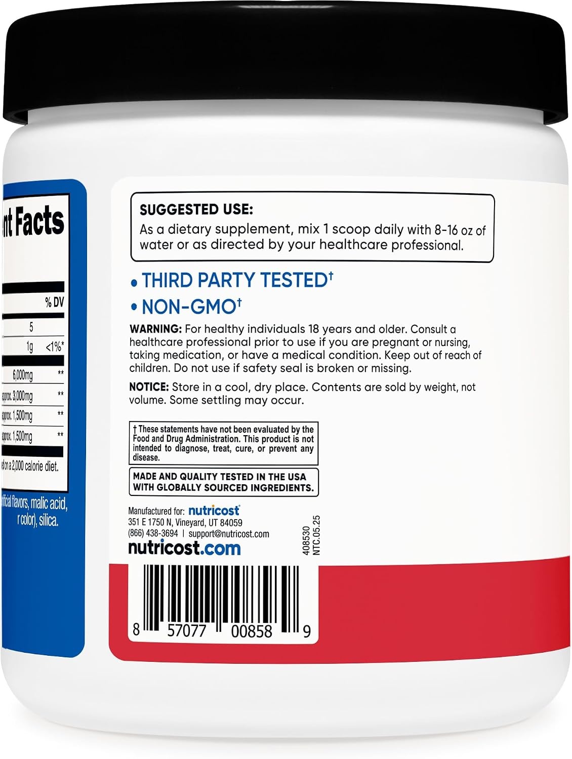 image:imageNutricost BCAA Powder Strawberry Kiwi 90 Servings Optimal 211 RatioStrawberry Kiwi
