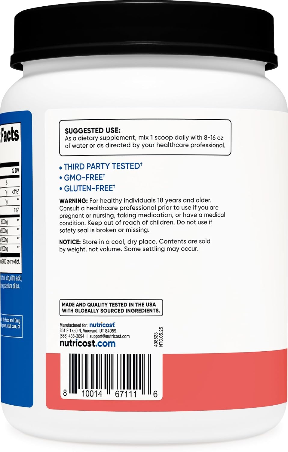 image:imageNutricost BCAA Powder Strawberry Kiwi 90 Servings Optimal 211 RatioWatermelon