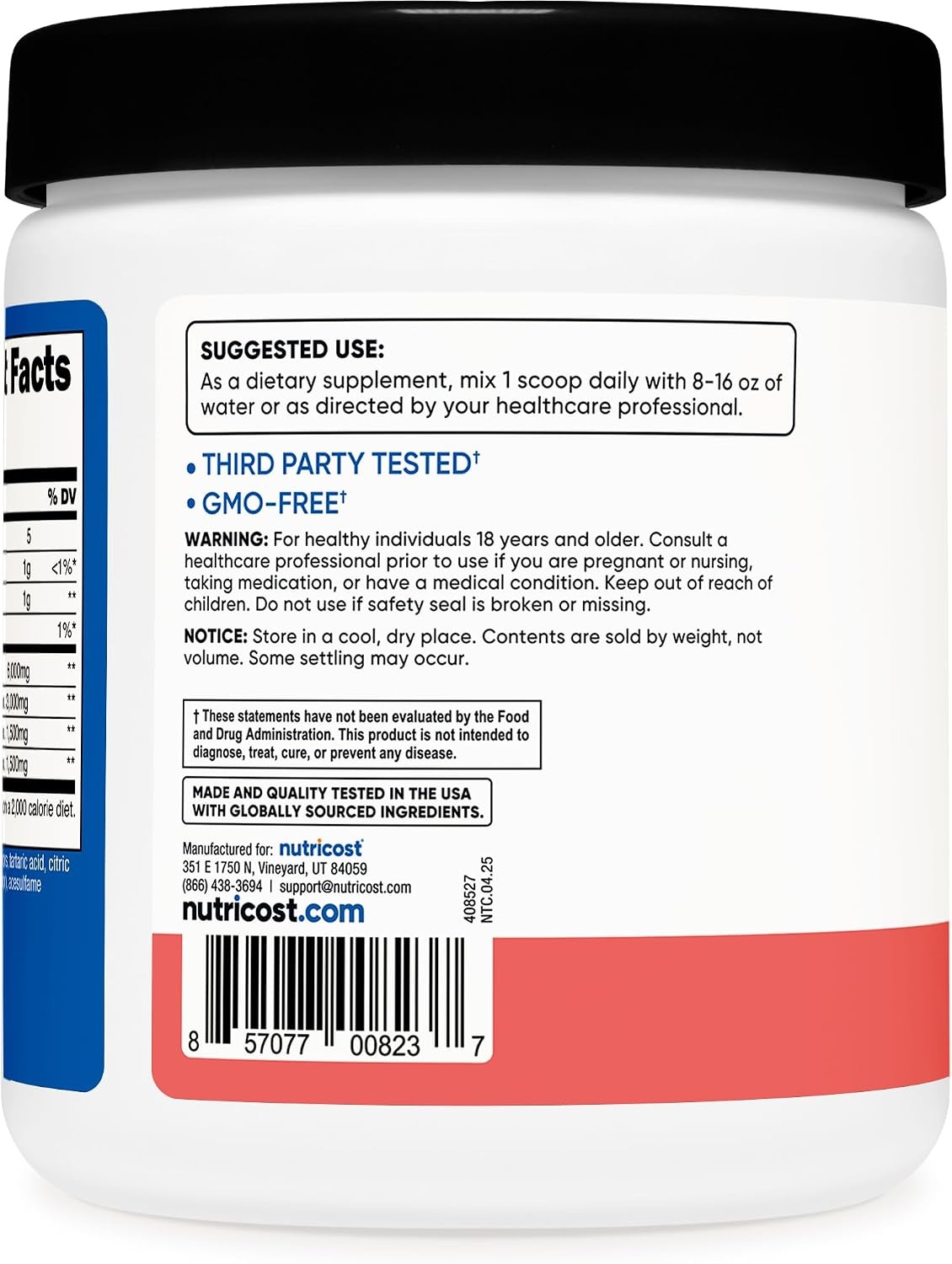 image:imageNutricost BCAA Powder Strawberry Kiwi 90 Servings Optimal 211 RatioWatermelon