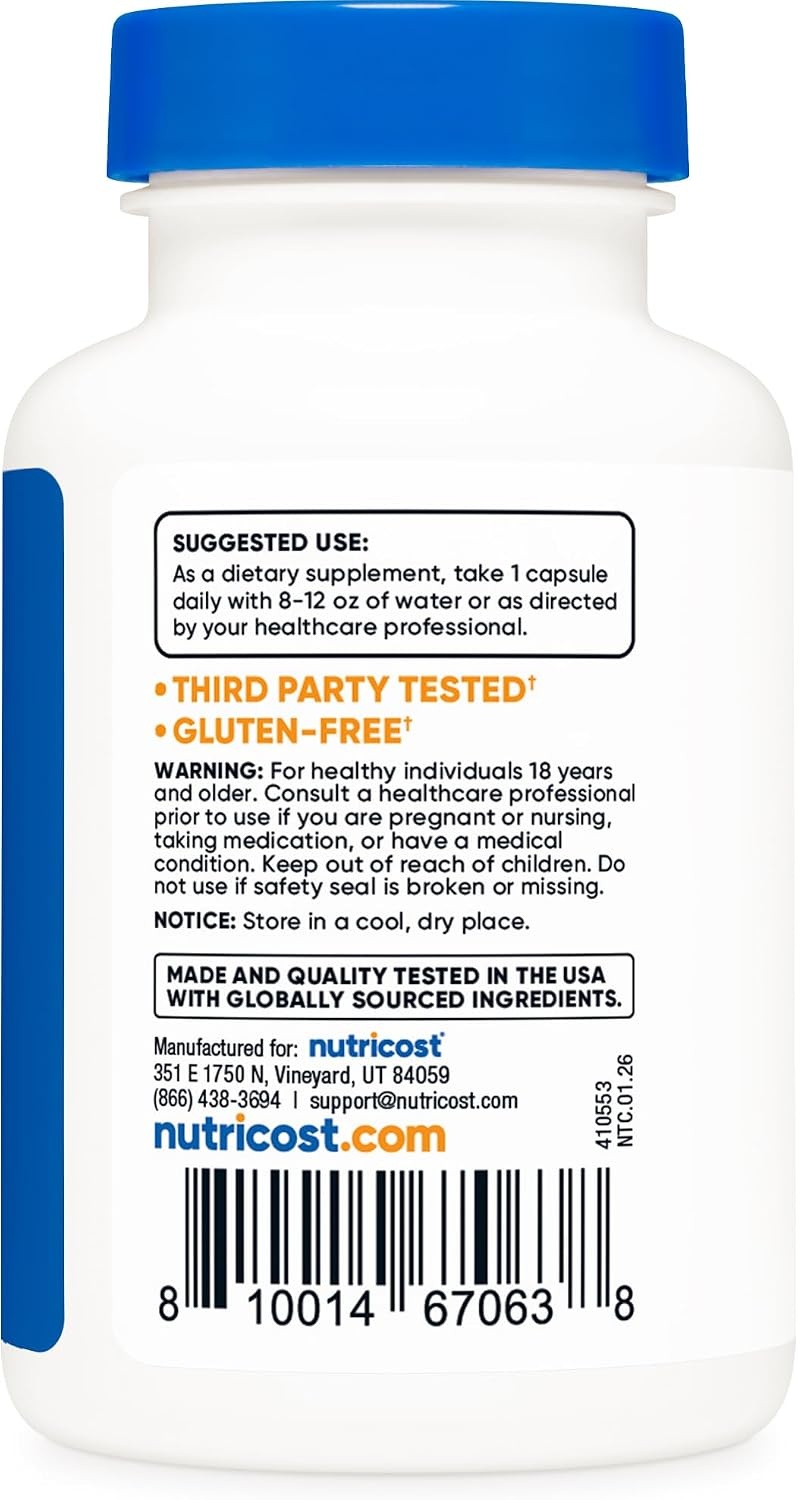 image:imageNutricost Beta Glucan 500mg 1316 DGlucan 60 Vegetarian Capsules60 Count Pack of 1
