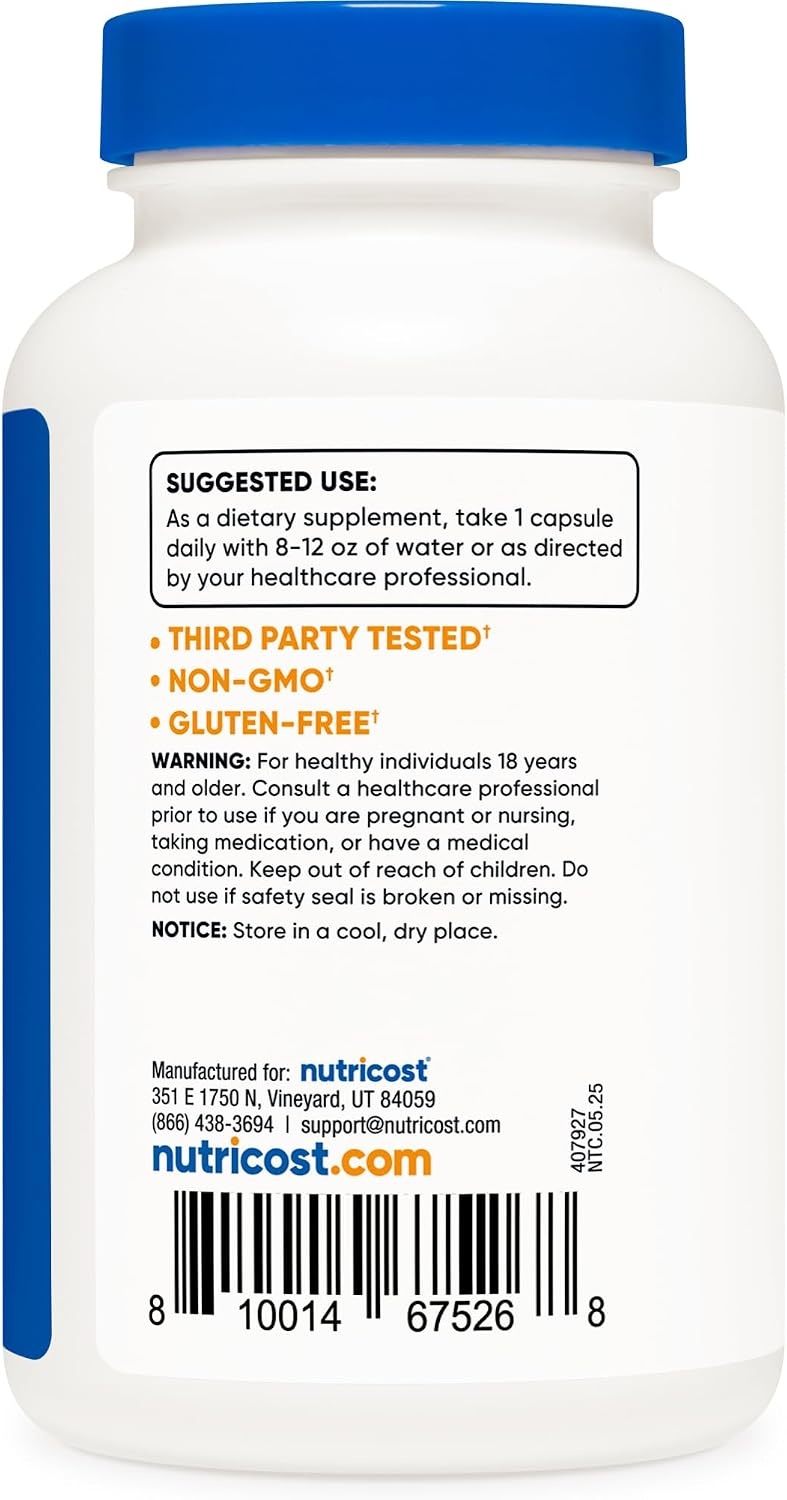 image:imageNutricost Biotin Vitamin B7 10000mcg 10mg 240 Capsules Quick Release240 Capsules Pack of 2