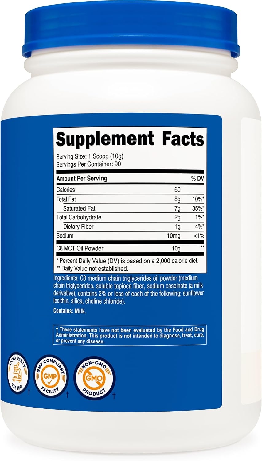 image:imageNutricost C8 MCT Oil Powder 2LBS 32oz 95 C8 MCT Oil PowderUnflavored