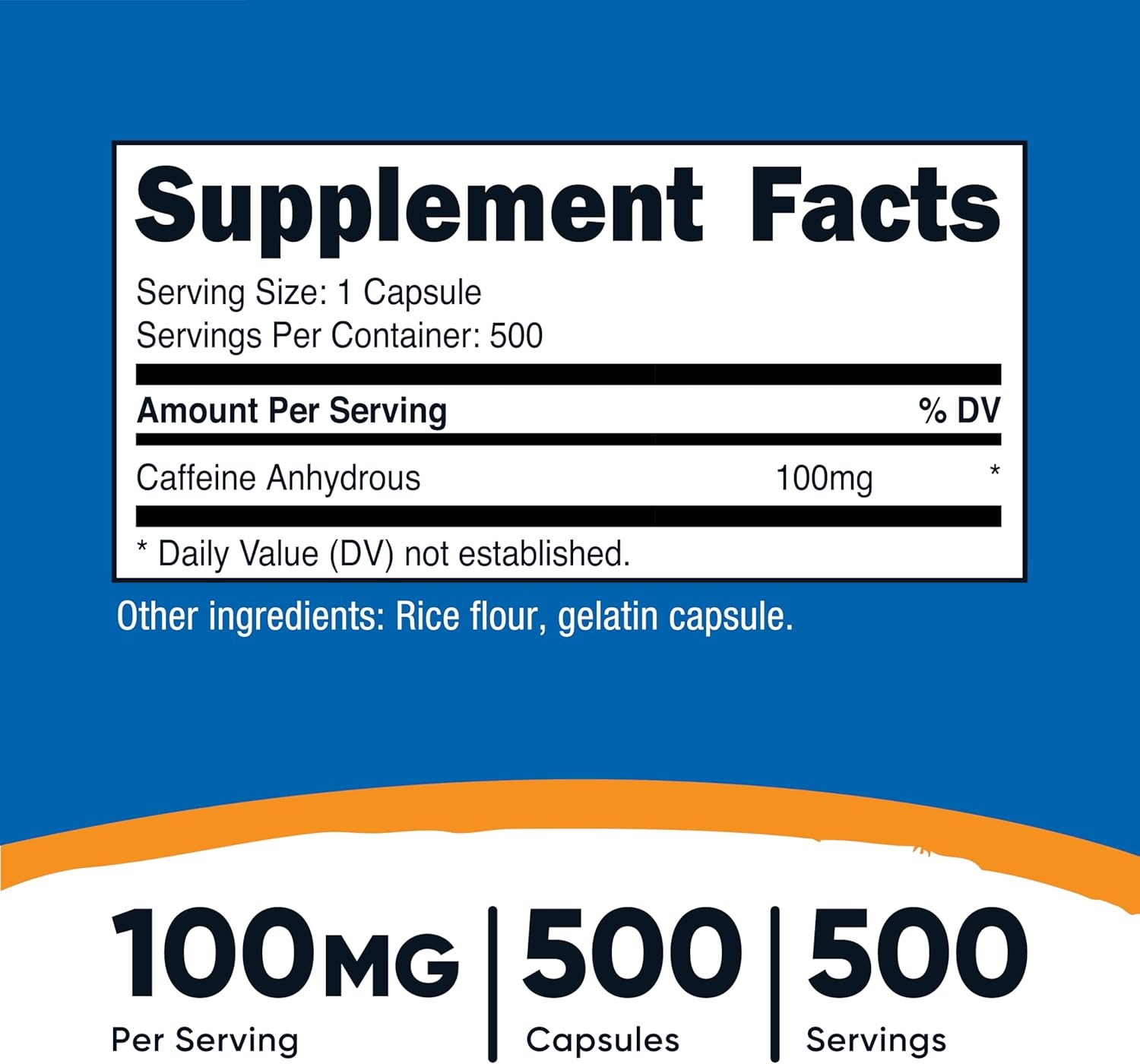 image:imageNutricost Caffeine Pills 100mg Per Serving 250 Capsules500 Count Pack of 1