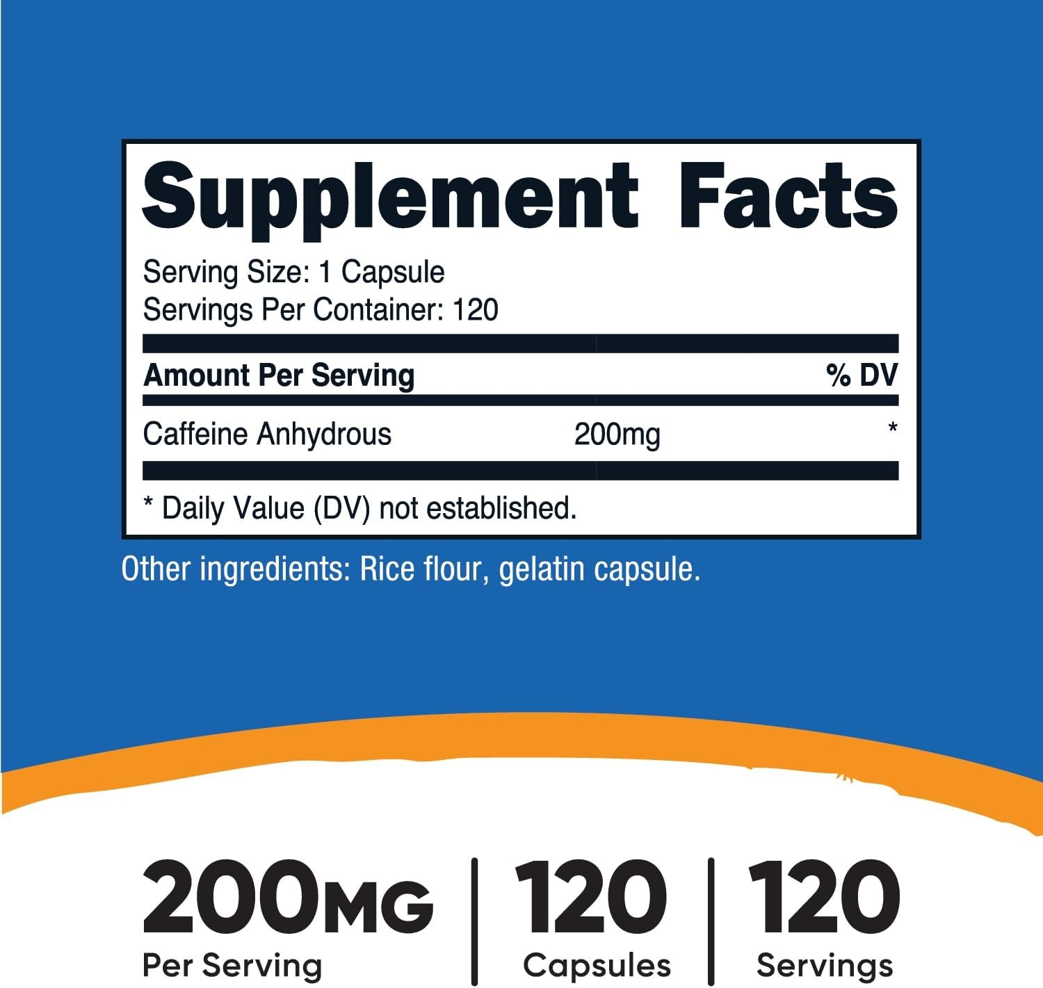 image:imageNutricost Caffeine Pills 200mg 120 Capsules Gluten Free NonGMO120 Count Pack of 1