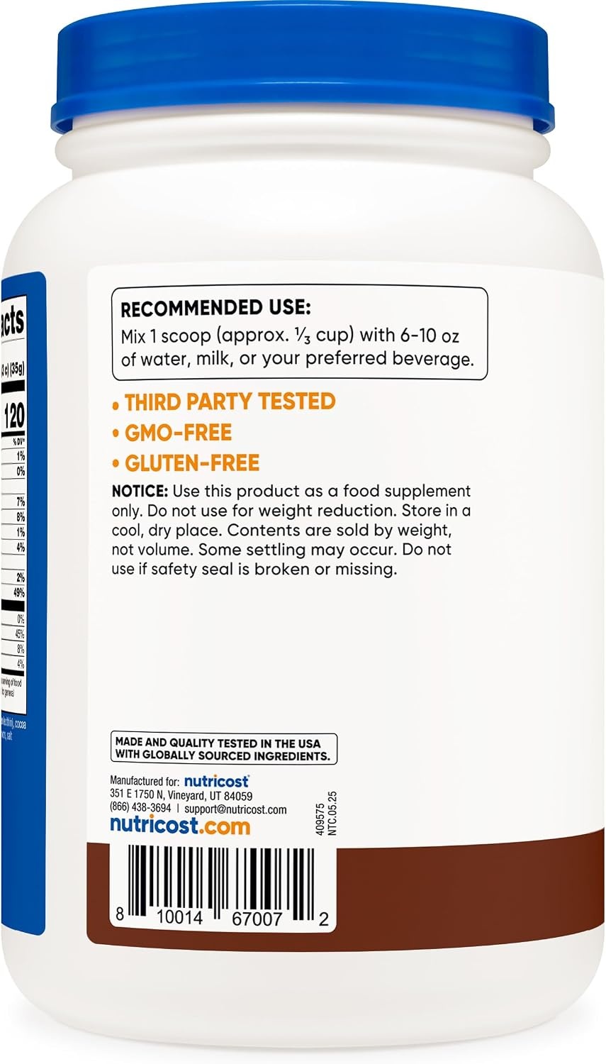 image:imageNutricost Casein Protein Powder 2lb UnflavoredChocolate
