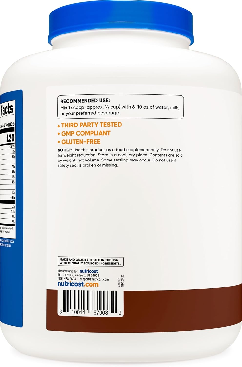 image:imageNutricost Casein Protein Powder 2lb UnflavoredChocolate