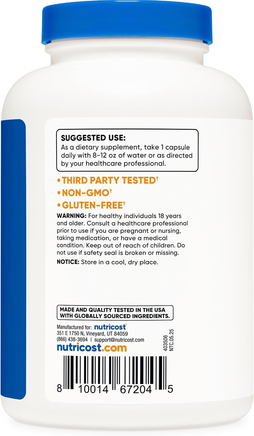 image:imageNutricost Citric Acid 1000mg 1 gram 240 Capsules Gluten Free NonGMO240 Count Pack of 2