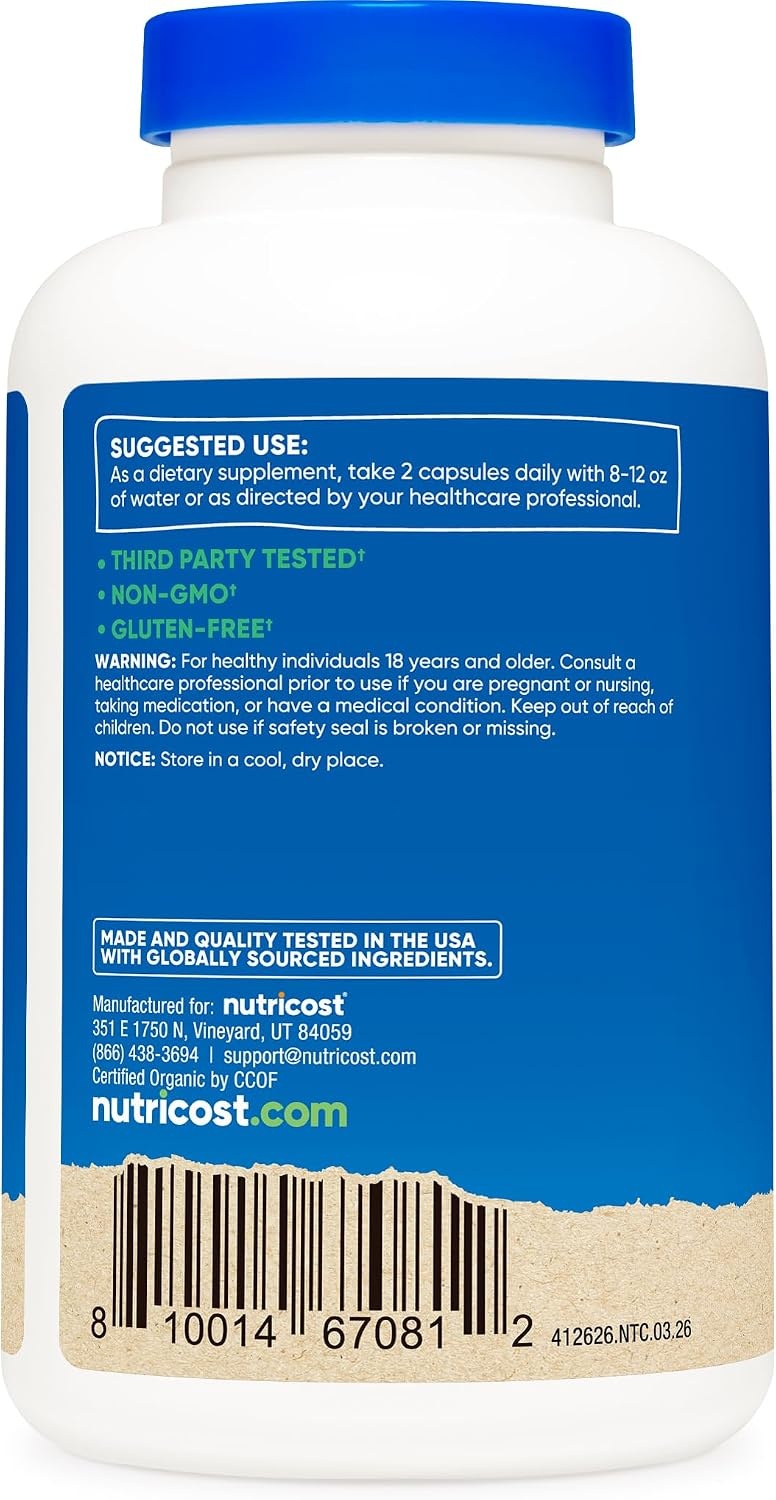image:imageNutricost Cordyceps Mushroom 1100mg 90 Capsules GlutenFree 45 Servings180 Count Pack of 1