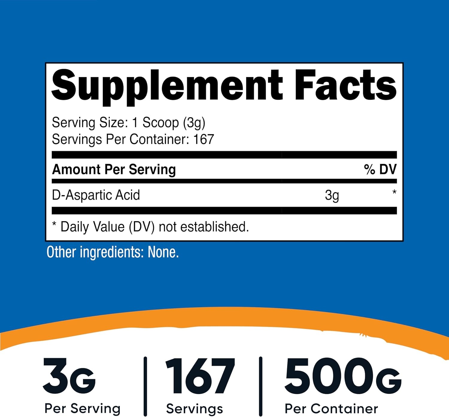 image:imageNutricost DAspartic Acid DAA Powder 500G DAA Supplement1 500G Bottle