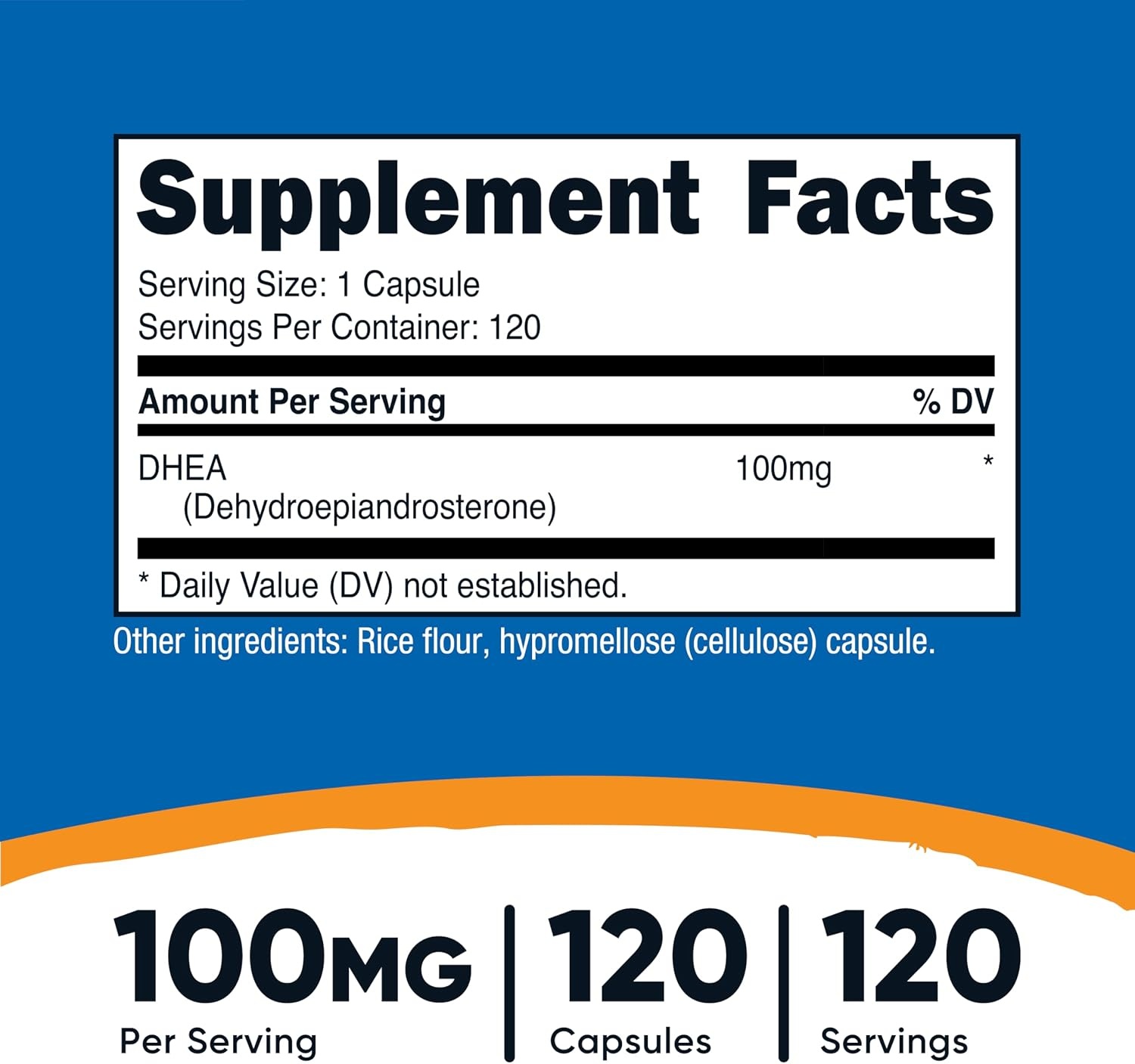 image:imageNutricost DHEA 100mg 120 Capsules Gluten Free Soy Free GMOFree120 Count Pack of 1