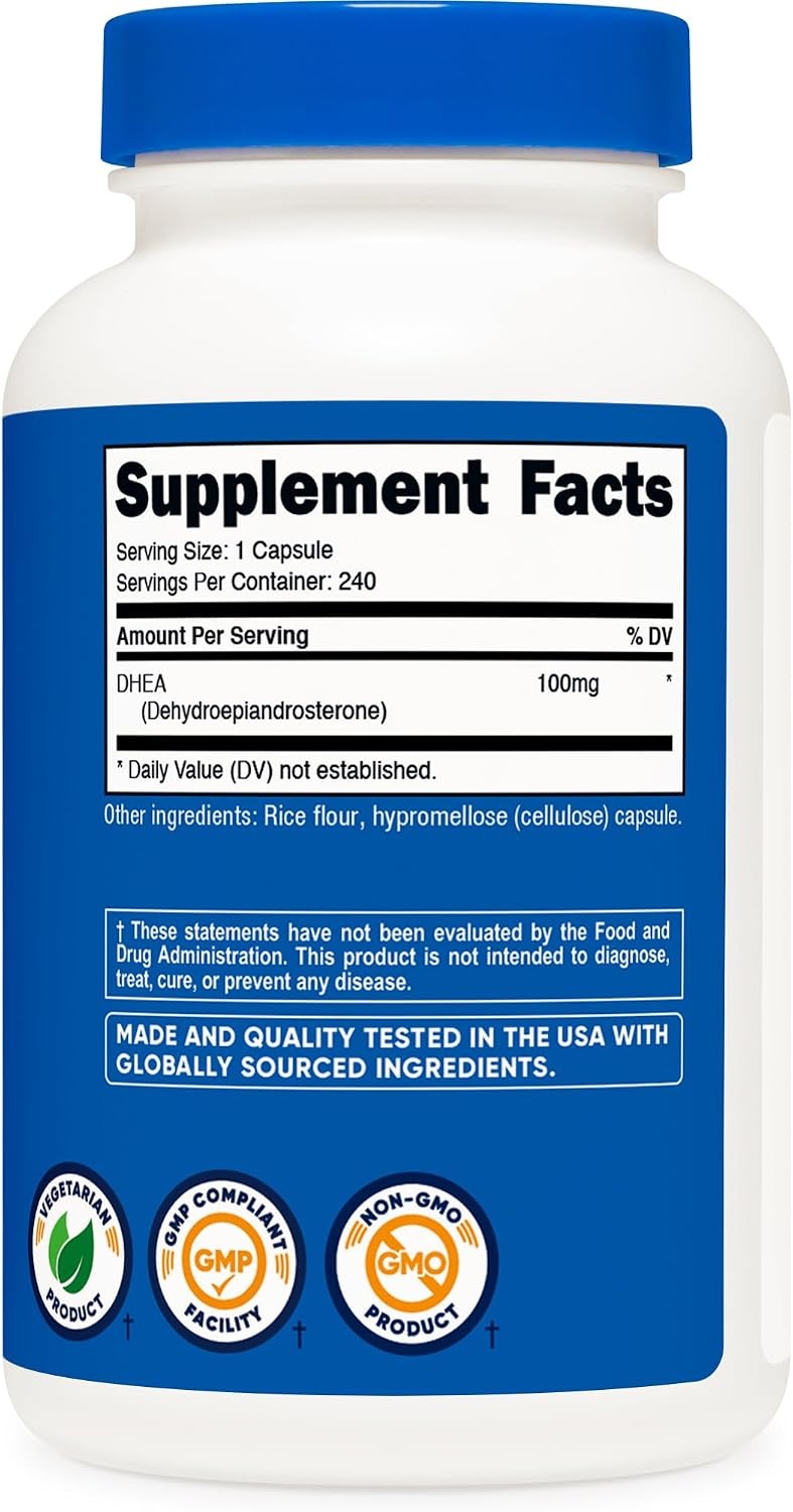 image:imageNutricost DHEA 100mg 120 Capsules Gluten Free Soy Free GMOFree240 Count Pack of 1