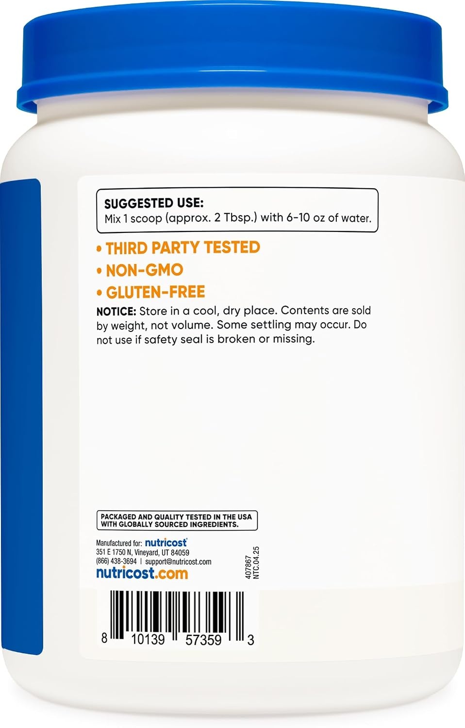 image:imageNutricost Dextrose Powder 10 LBS Gluten Free324 Ounce Pack of 1