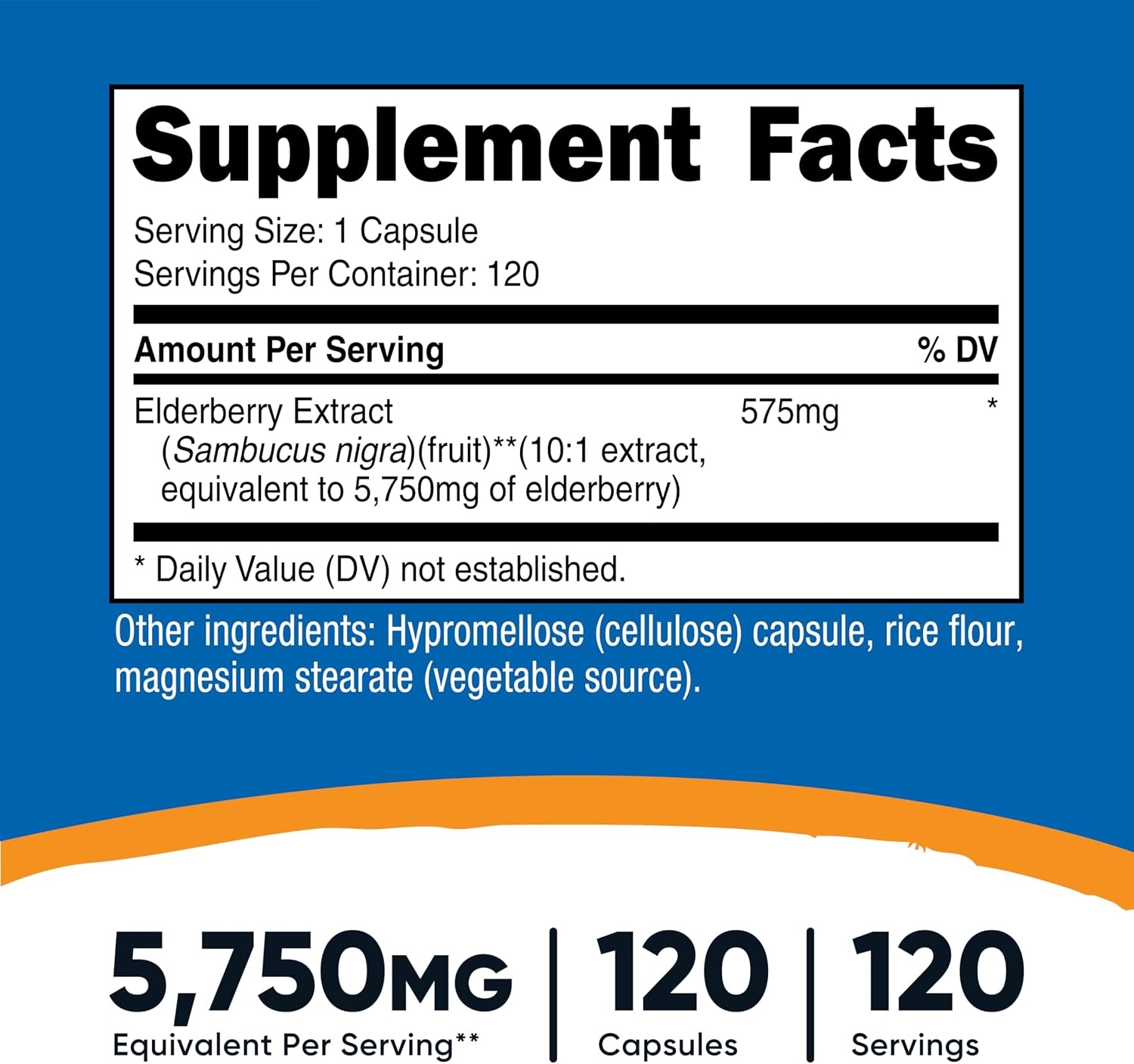image:imageNutricost Elderberry Capsules 575mg 120 Capsules Black Elderberry120 Count Pack of 3