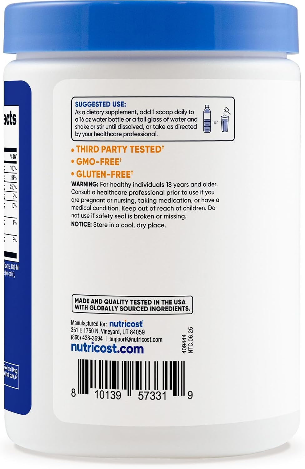image:imageNutricost Electrolyte Complex Powder 60 Servings Blue RaspberryBlue Raspberry
