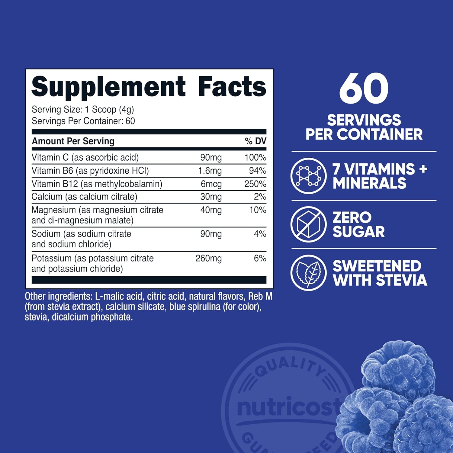image:imageNutricost Electrolyte Complex Powder 60 Servings Blue RaspberryBlue Raspberry