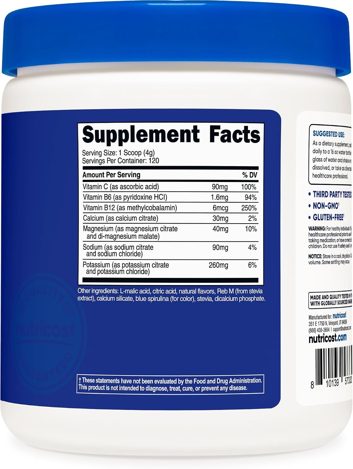 image:imageNutricost Electrolyte Complex Powder 60 Servings Blue RaspberryBlue Raspberry