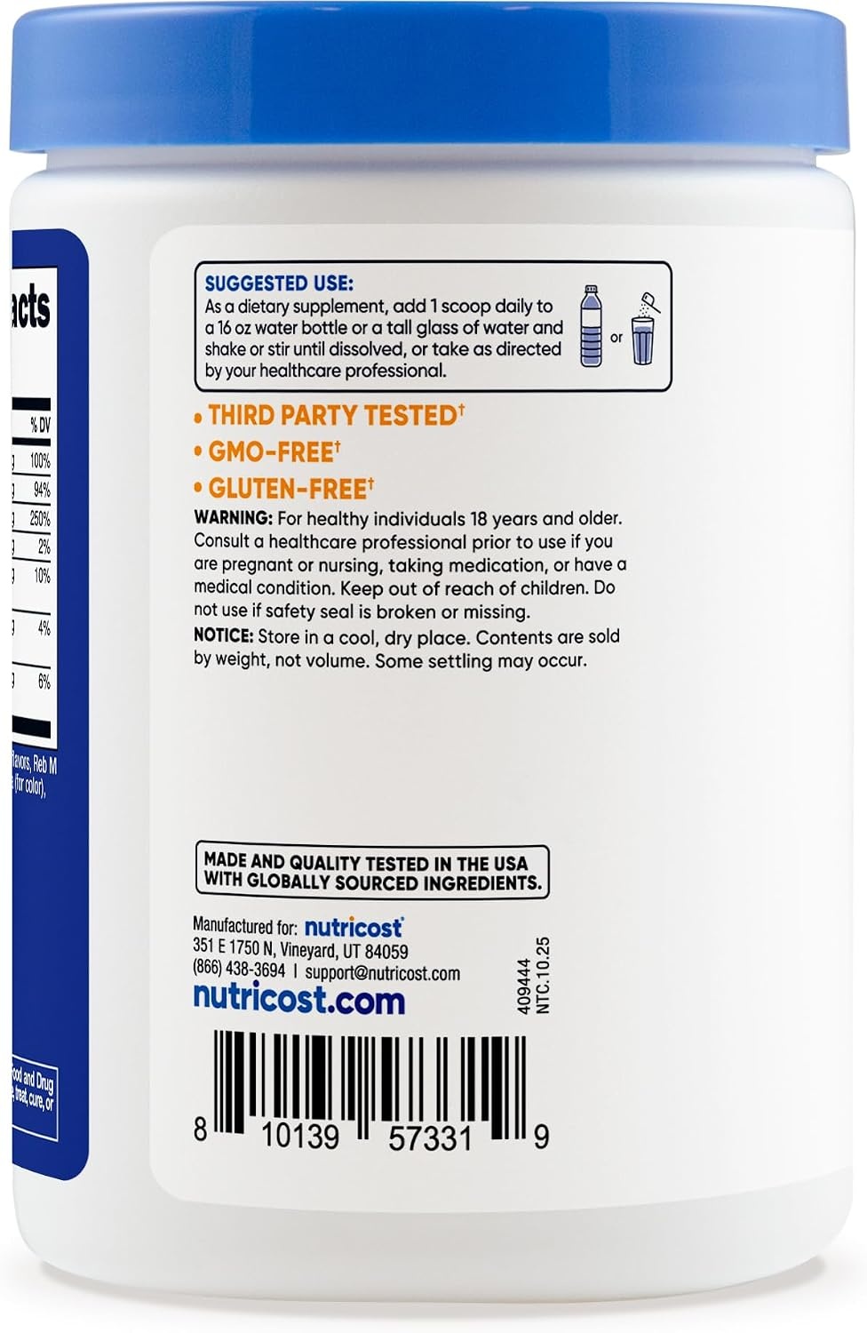 image:imageNutricost Electrolyte Complex Powder 60 Servings Blue RaspberryBlue Raspberry