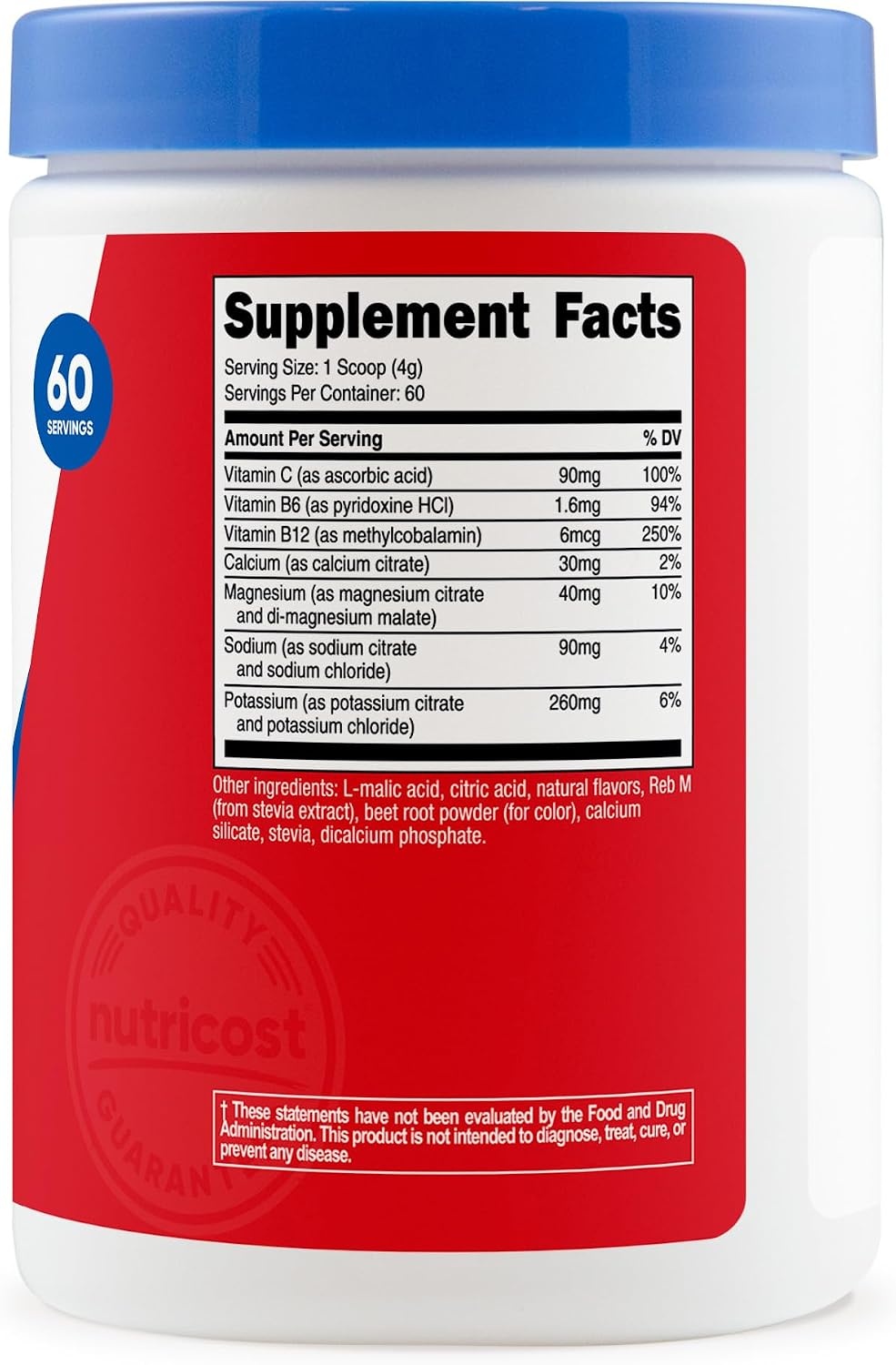 image:imageNutricost Electrolyte Complex Powder 60 Servings Blue RaspberryFruit Punch