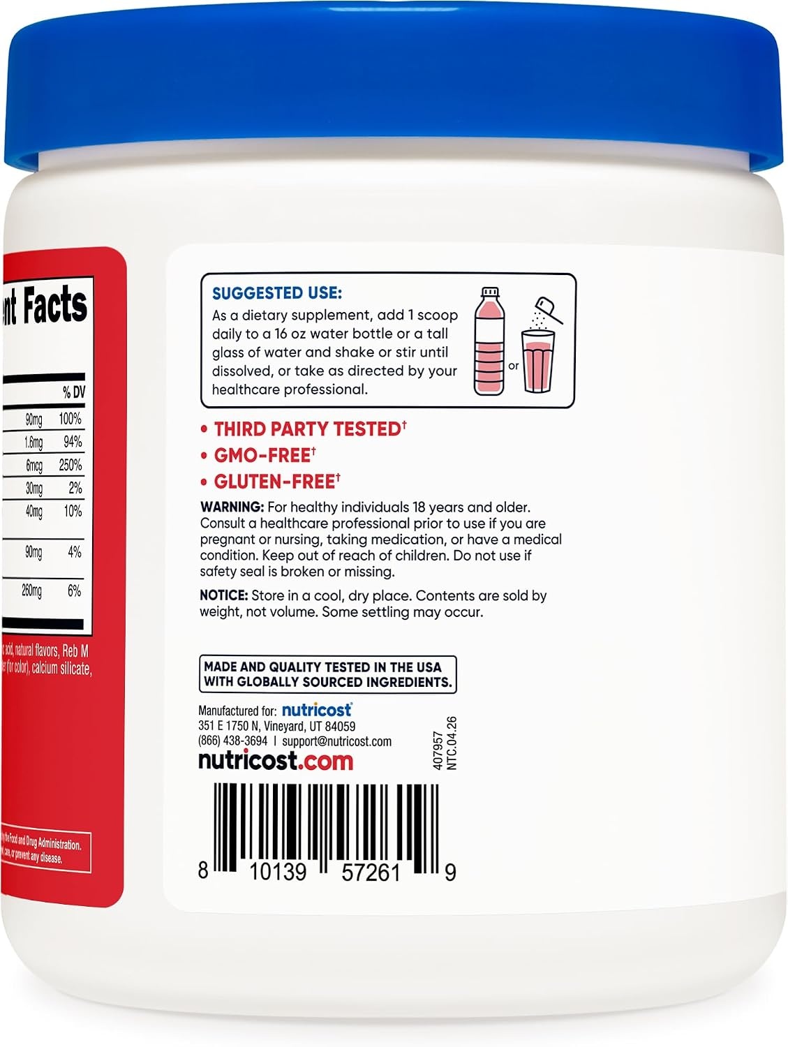 image:imageNutricost Electrolyte Complex Powder 60 Servings Blue RaspberryFruit Punch