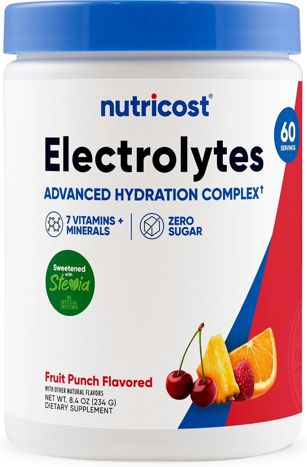 image:imageNutricost Electrolyte Complex Powder 60 Servings Blue RaspberryFruit Punch