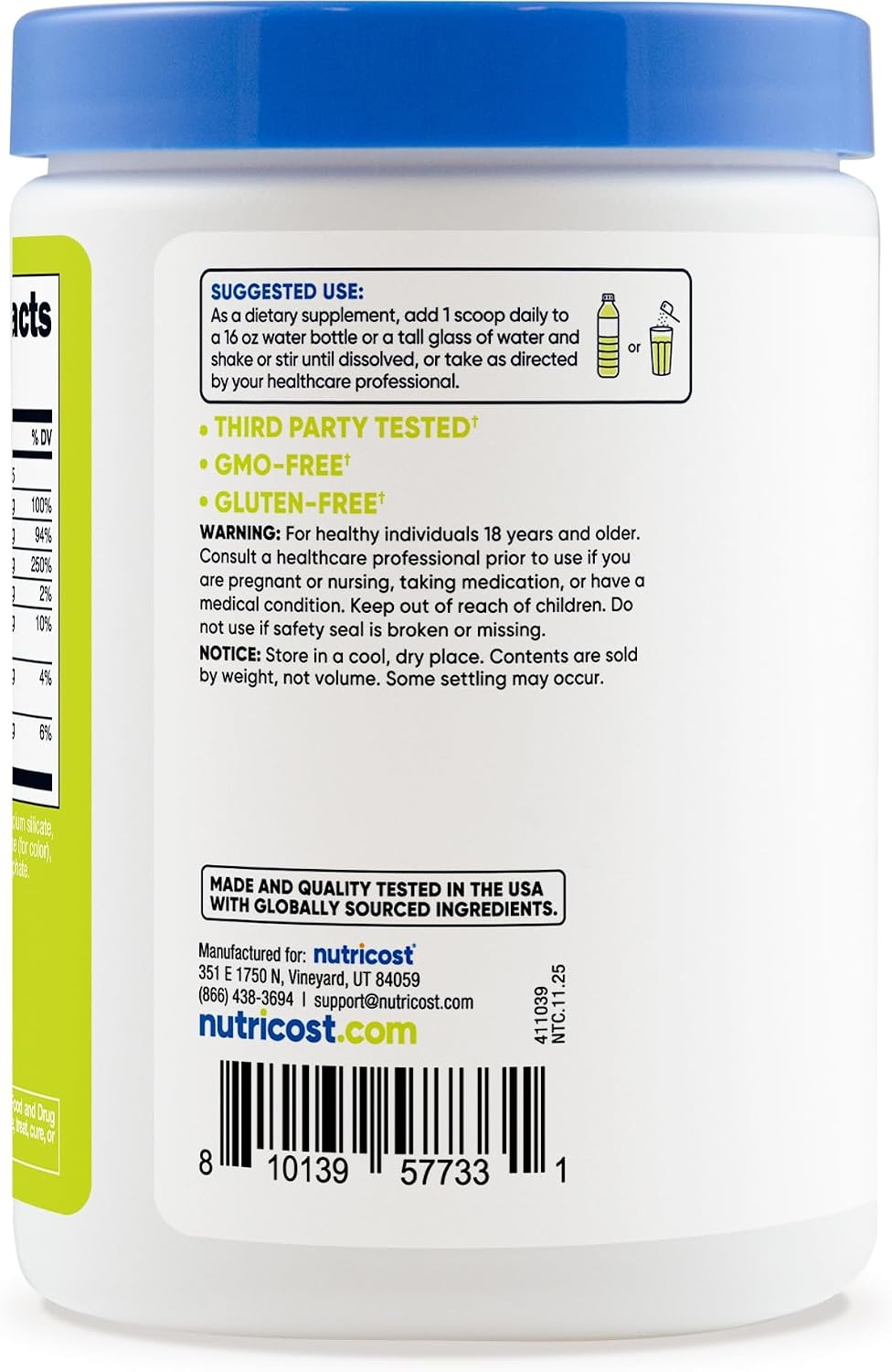 image:imageNutricost Electrolyte Complex Powder 60 Servings Blue RaspberryOrchard Blast