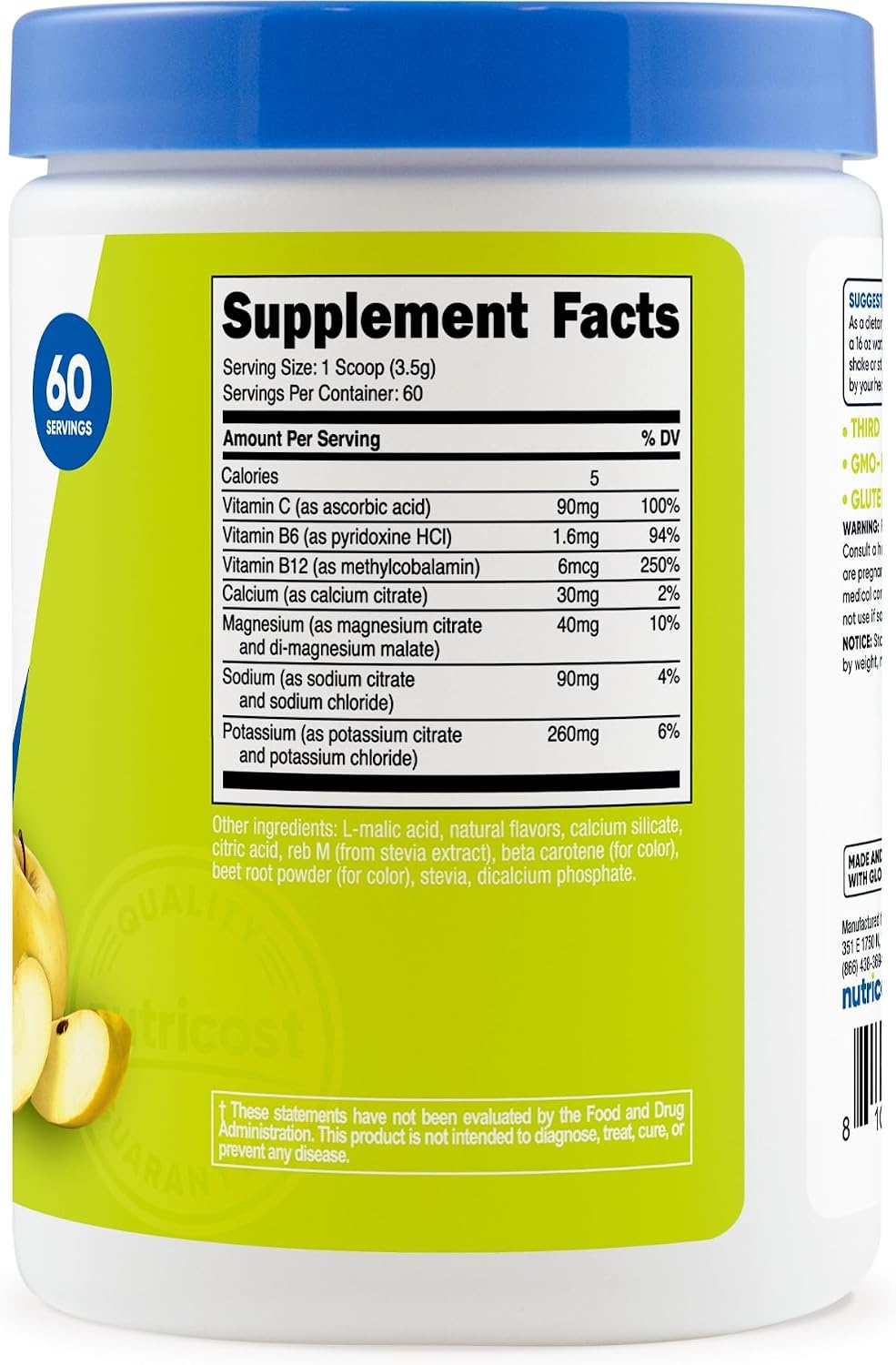 image:imageNutricost Electrolyte Complex Powder 60 Servings Blue RaspberryOrchard Blast