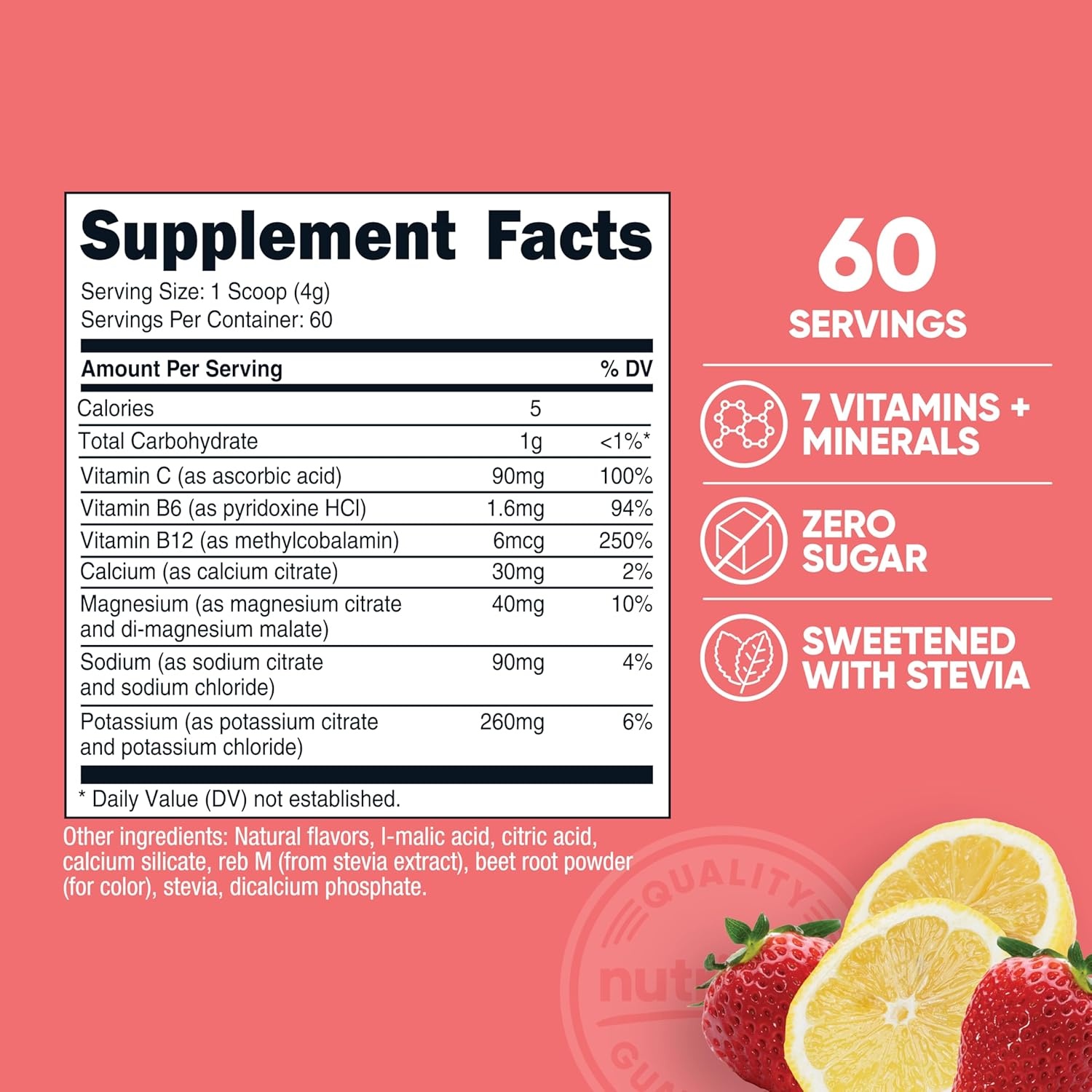 image:imageNutricost Electrolyte Complex Powder 60 Servings Blue RaspberryStrawberry Lemonade