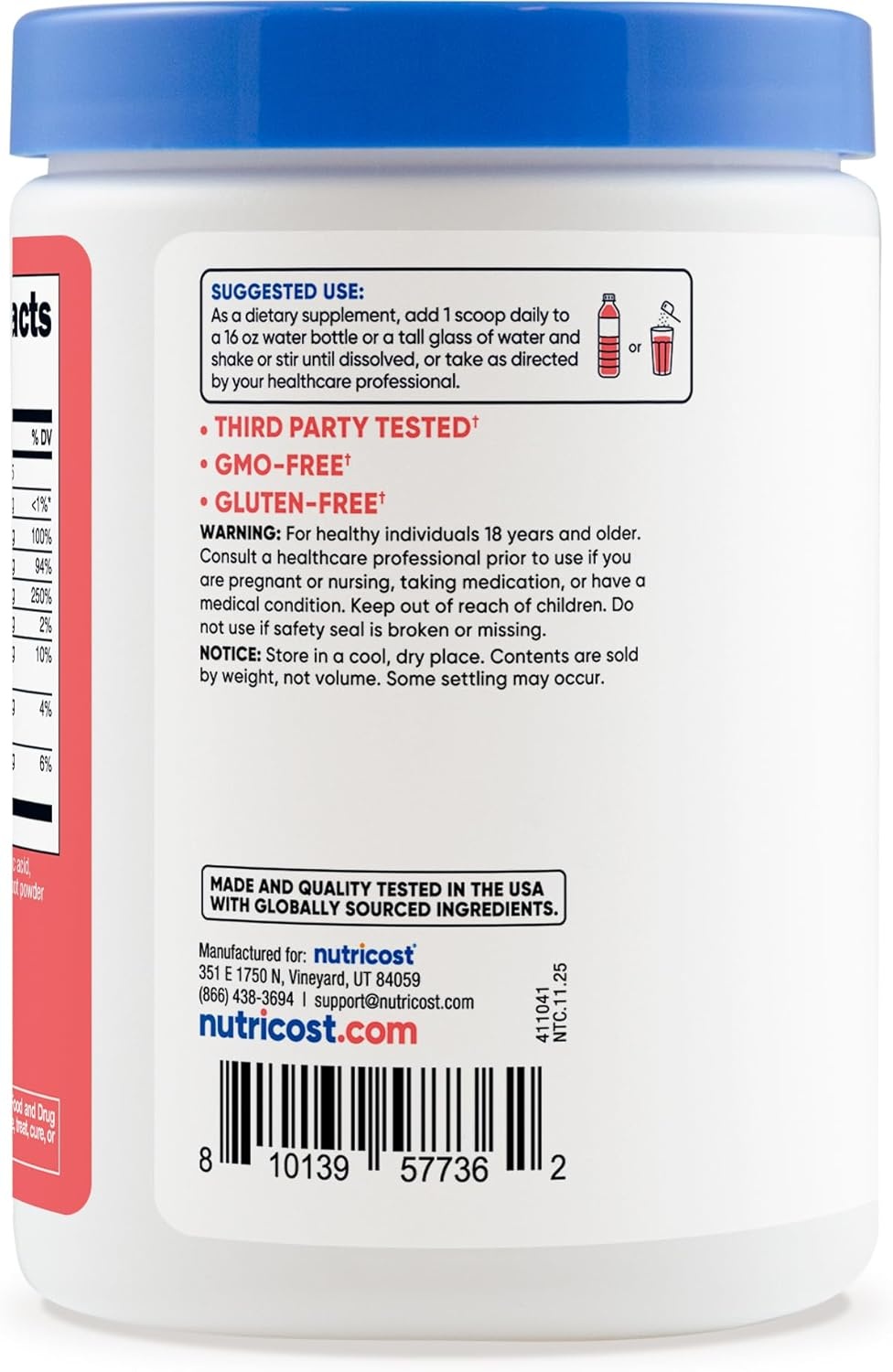 image:imageNutricost Electrolyte Complex Powder 60 Servings Blue RaspberryStrawberry Lemonade