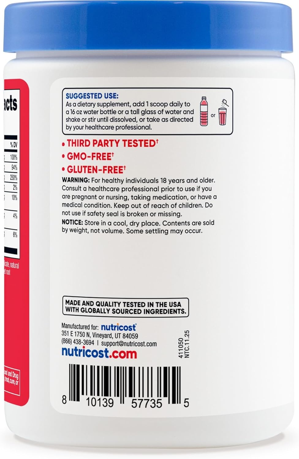 image:imageNutricost Electrolyte Complex Powder 60 Servings Blue RaspberryWatermelon