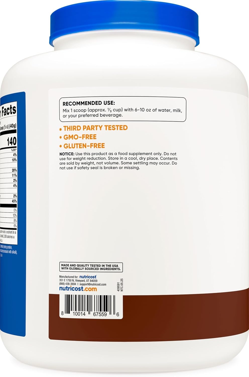 image:imageNutricost GrassFed Whey Protein Concentrate Powder Chocolate 5LBSChocolate
