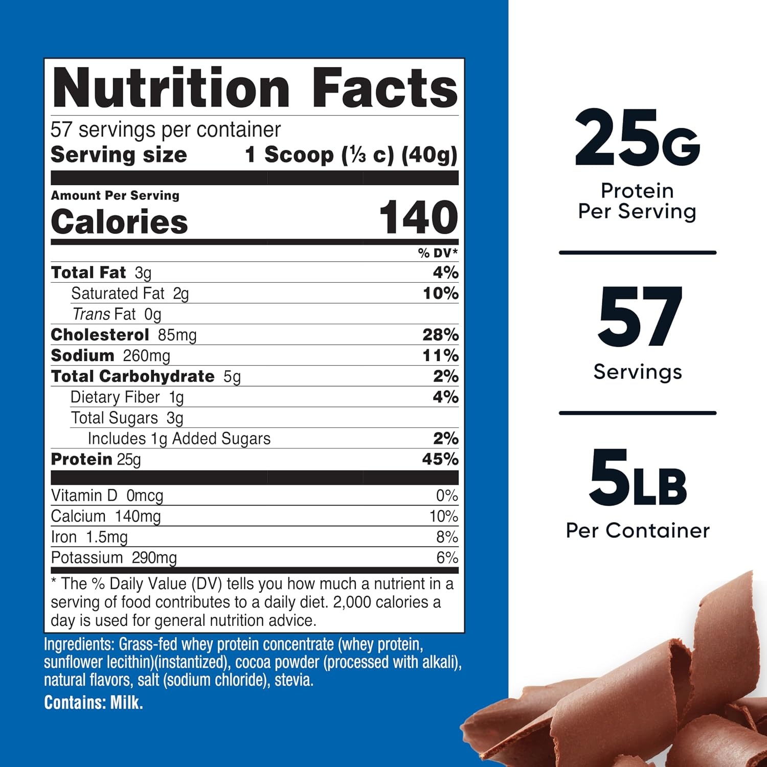 image:imageNutricost GrassFed Whey Protein Concentrate Powder Chocolate 5LBSChocolate