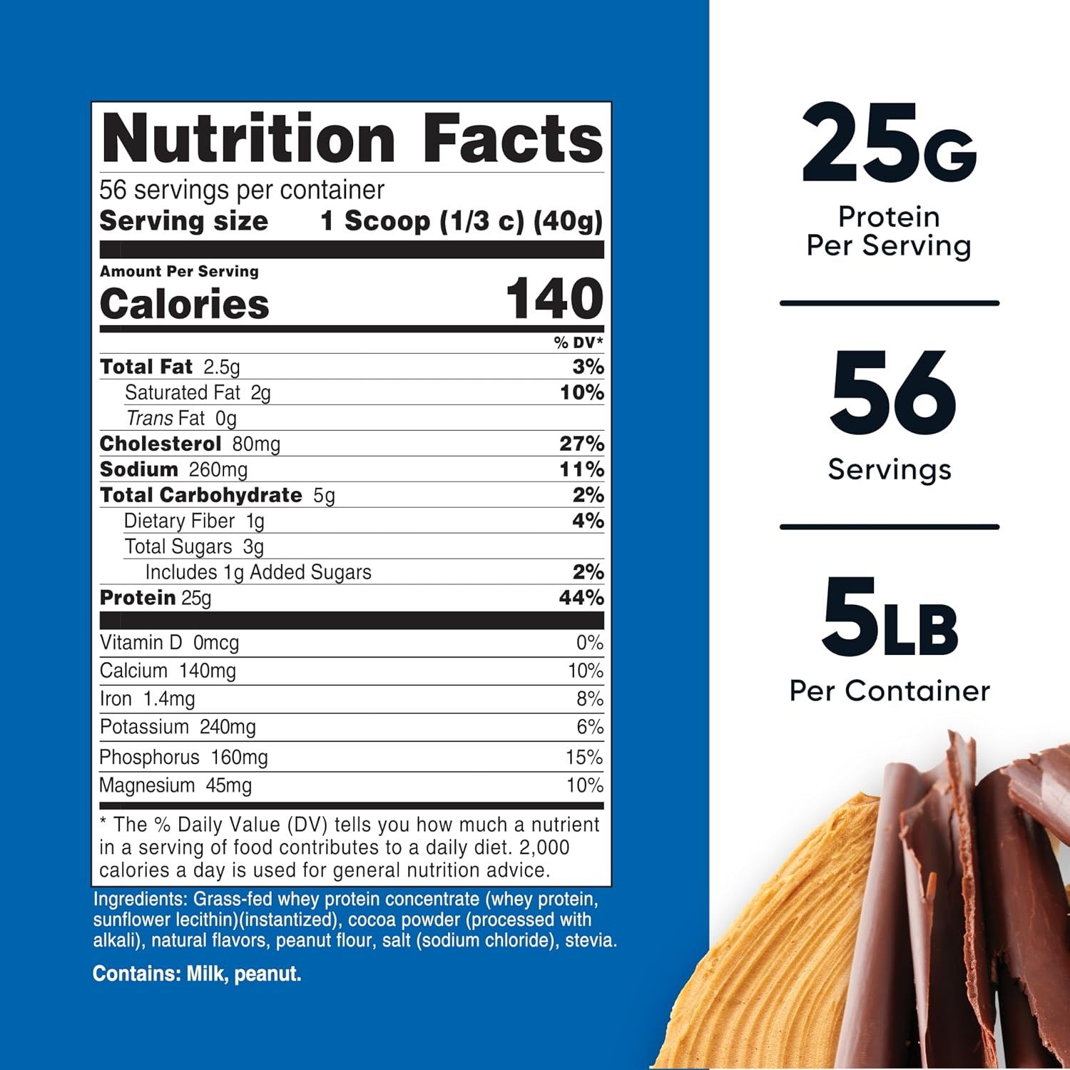 image:imageNutricost GrassFed Whey Protein Concentrate Powder Chocolate 5LBSChocolate Peanut Butter