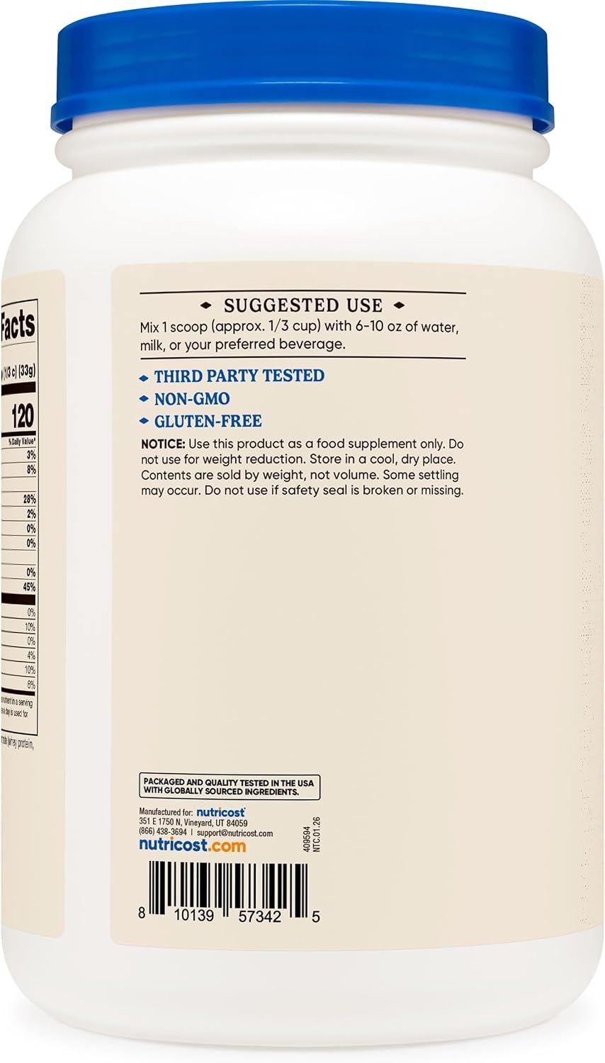image:imageNutricost GrassFed Whey Protein Concentrate Powder Chocolate 5LBSUnflavored