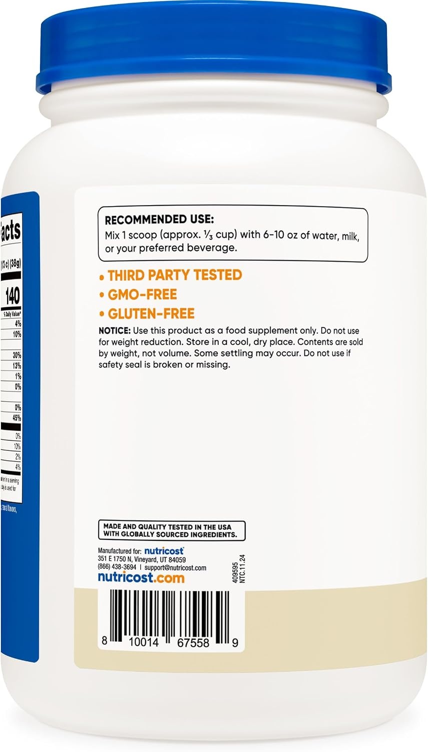 image:imageNutricost GrassFed Whey Protein Concentrate Powder Chocolate 5LBSVanilla