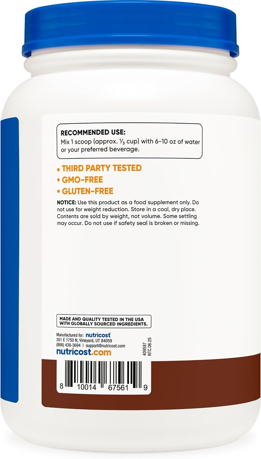image:imageNutricost GrassFed Whey Protein Isolate Vanilla 5LBSChocolate
