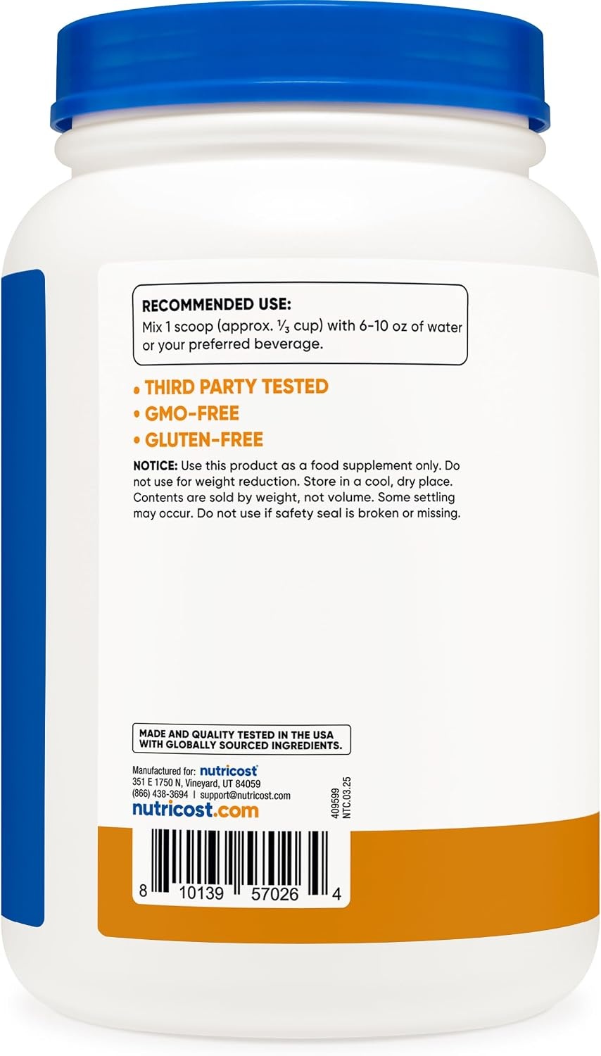 image:imageNutricost GrassFed Whey Protein Isolate Vanilla 5LBSChocolate Peanut Butter