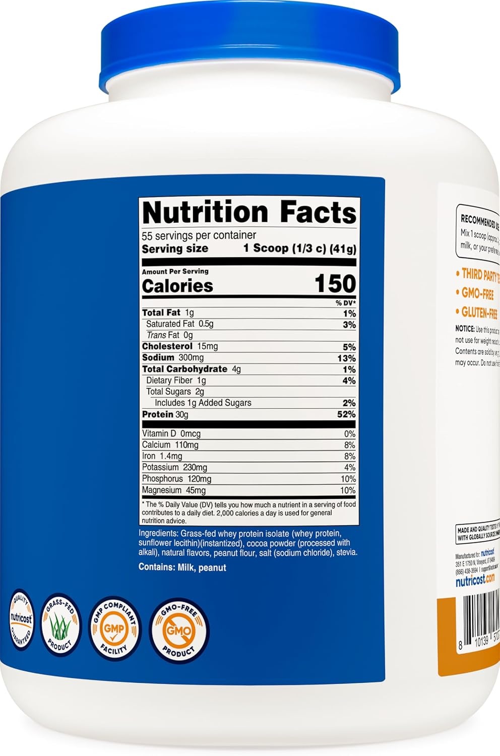 image:imageNutricost GrassFed Whey Protein Isolate Vanilla 5LBSChocolate Peanut Butter