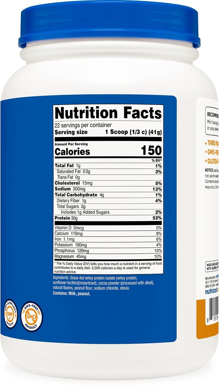 image:imageNutricost GrassFed Whey Protein Isolate Vanilla 5LBSChocolate Peanut Butter