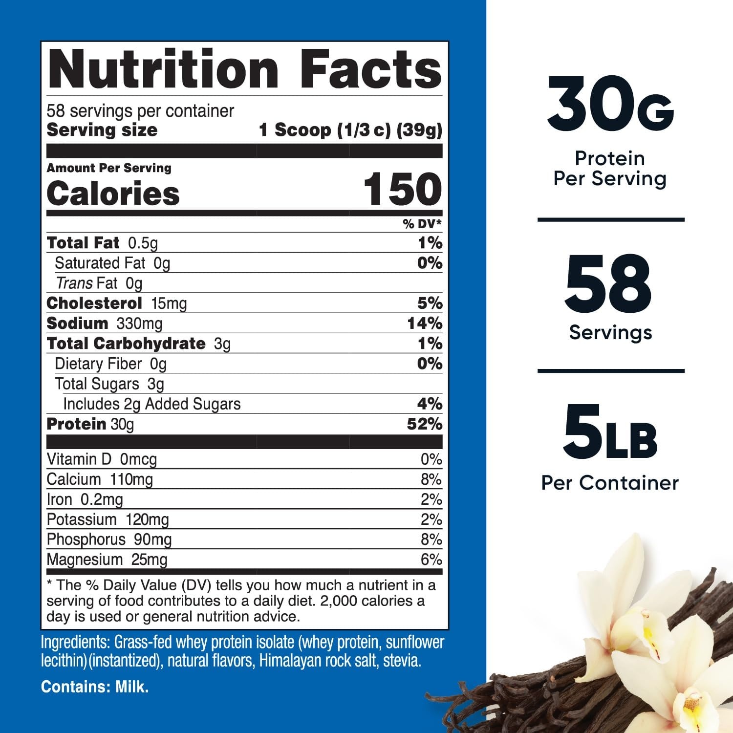 image:imageNutricost GrassFed Whey Protein Isolate Vanilla 5LBSVanilla