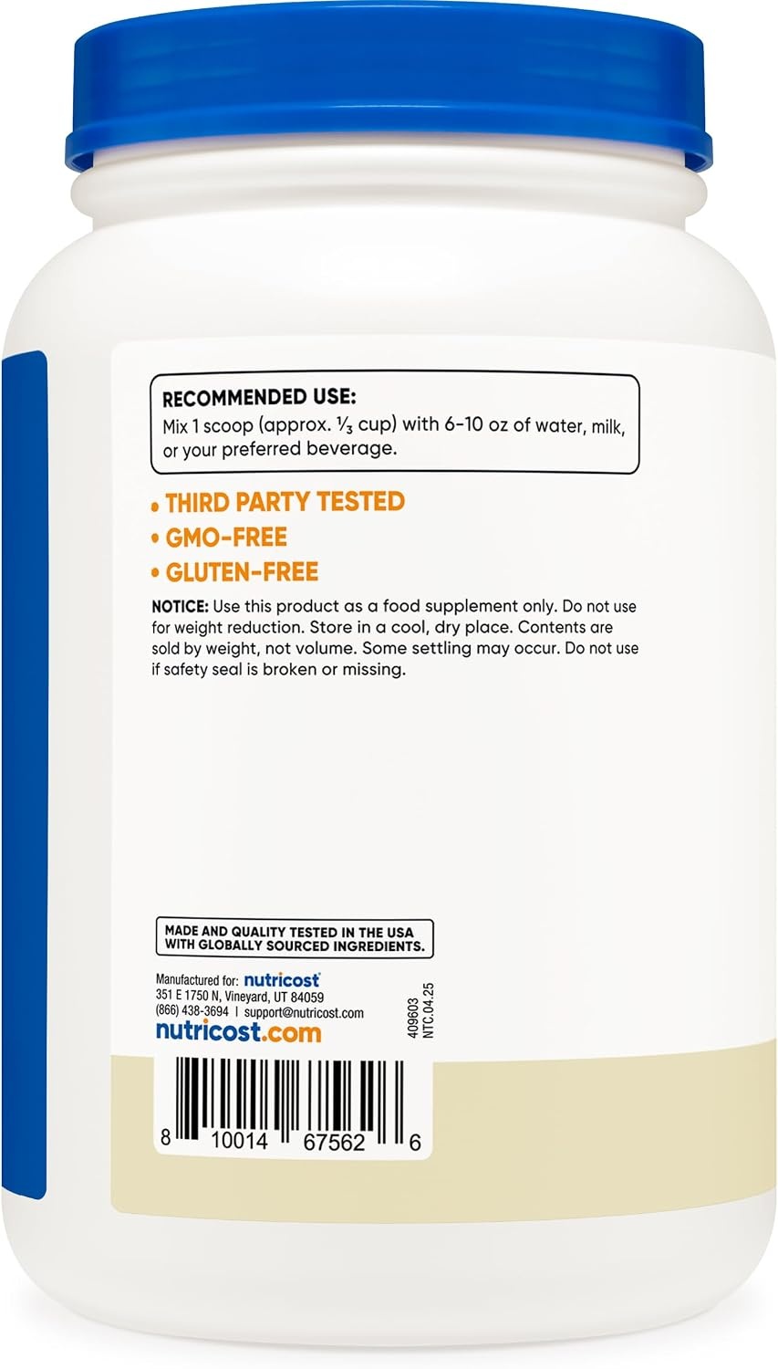 image:imageNutricost GrassFed Whey Protein Isolate Vanilla 5LBSVanilla