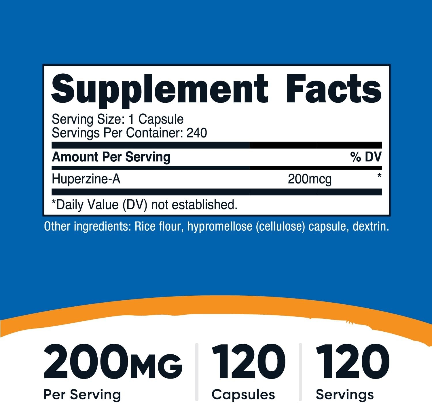 image:imageNutricost Huperzine A Capsules 200mcg 240 Capsules240 Count Pack of 1