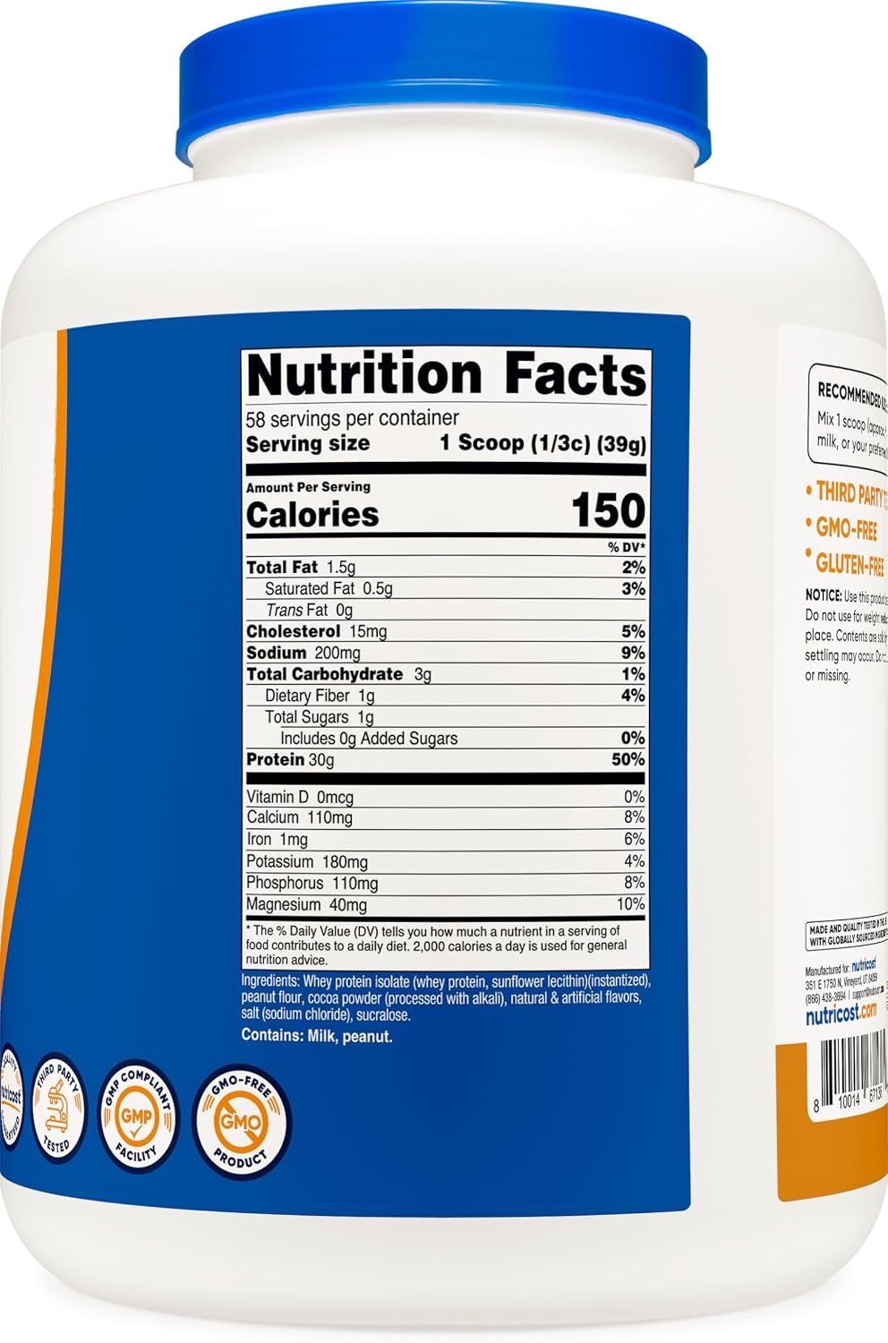 image:imageNutricost Isolate Whey Protein Powder Vanilla 5 poundsChocolate Peanut Butter