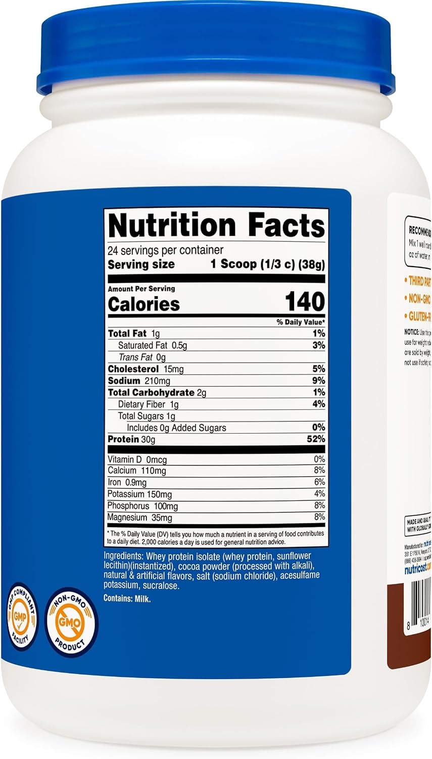 image:imageNutricost Isolate Whey Protein Powder Vanilla 5 poundsMilk Chocolate