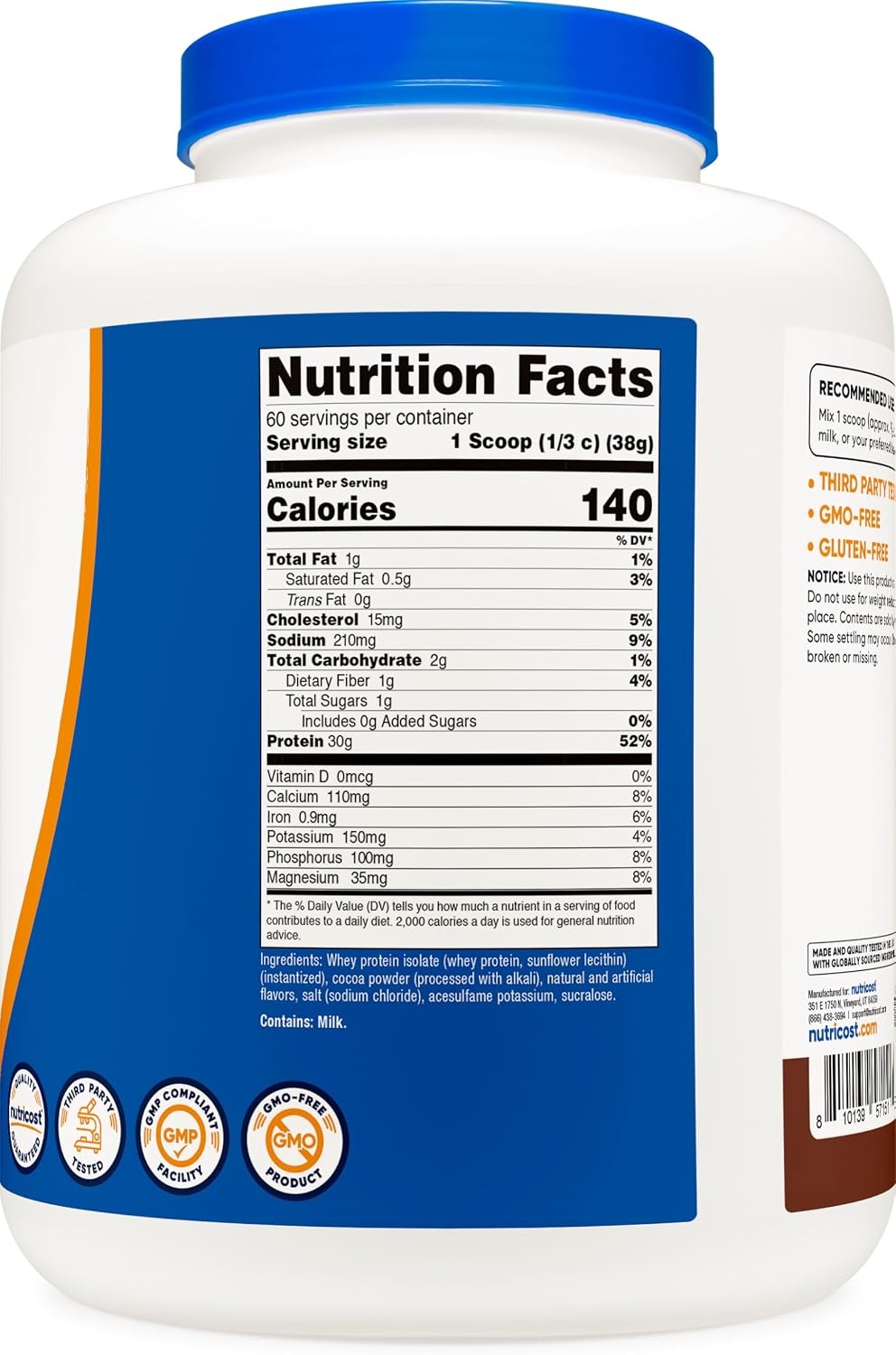image:imageNutricost Isolate Whey Protein Powder Vanilla 5 poundsMilk Chocolate
