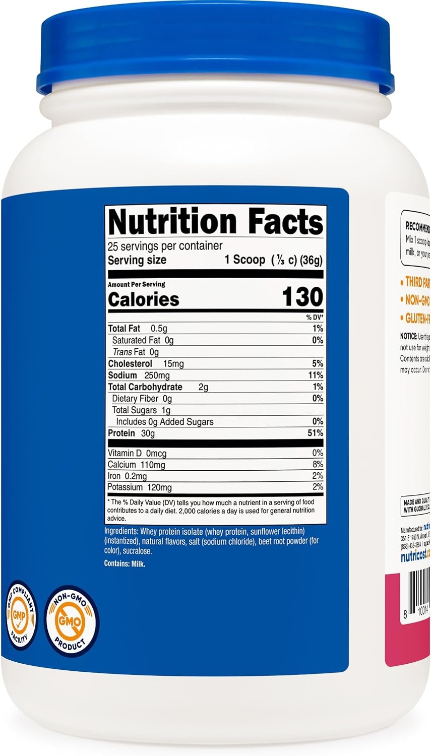 image:imageNutricost Isolate Whey Protein Powder Vanilla 5 poundsStrawberry Acai