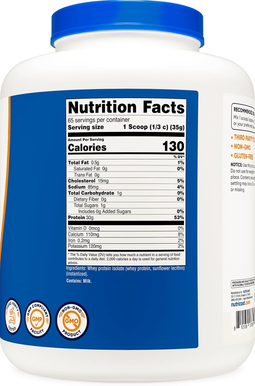 image:imageNutricost Isolate Whey Protein Powder Vanilla 5 poundsUnflavored