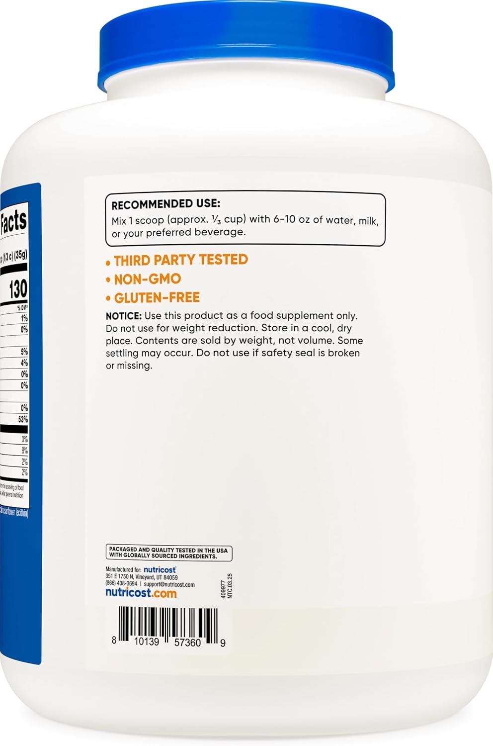 image:imageNutricost Isolate Whey Protein Powder Vanilla 5 poundsUnflavored